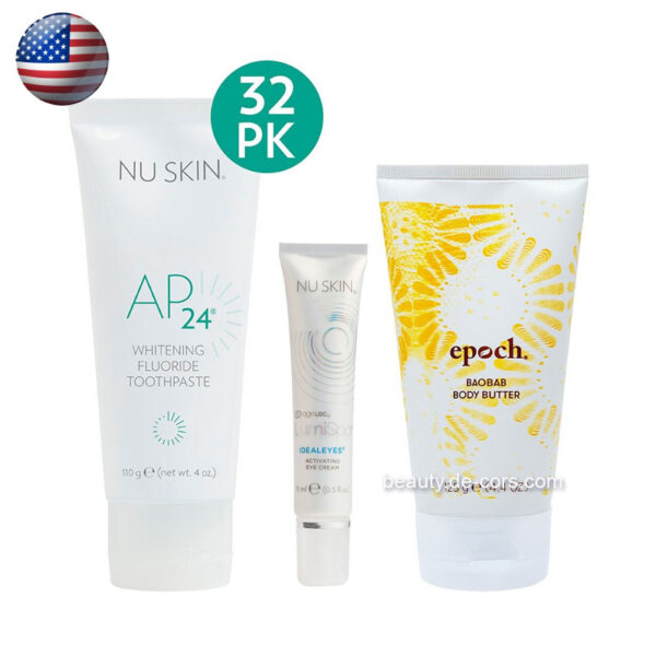 Nu Skin 32 AP24 Toothpaste Kit with idealEyes Baobab USA