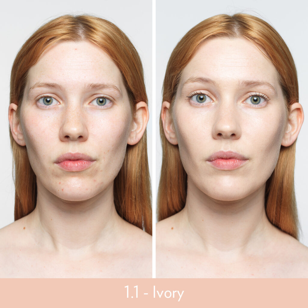 Nu Skin BB+ Skin Loving Foundation 1.1 Ivory Before and After2