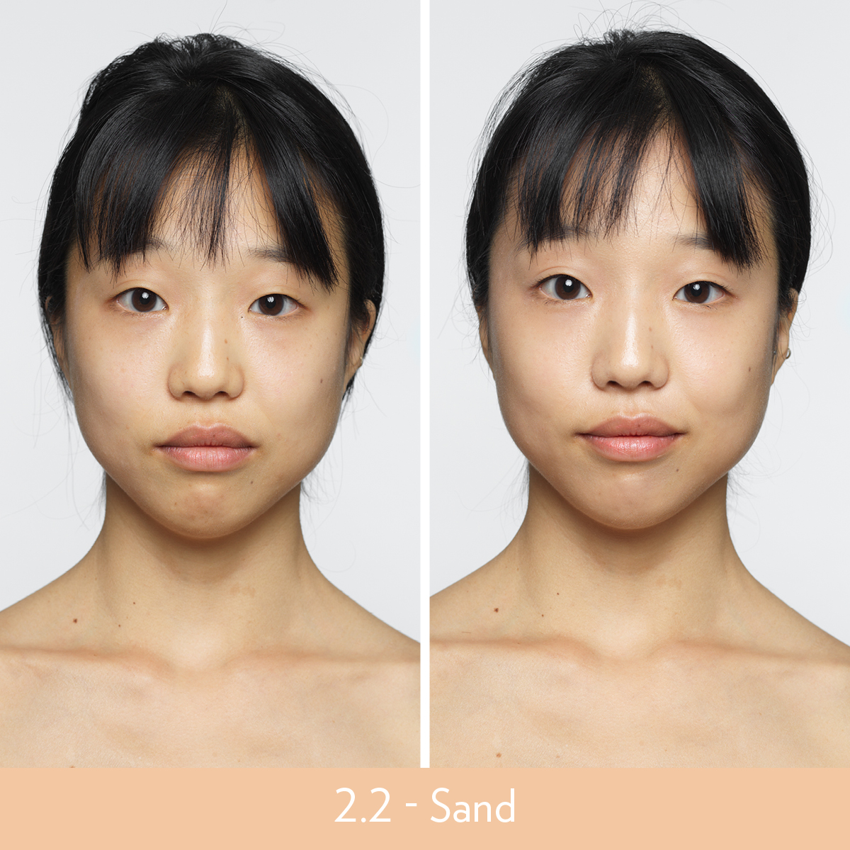Nu Skin BB+ Skin Loving Foundation 2.2 Sand Before and After