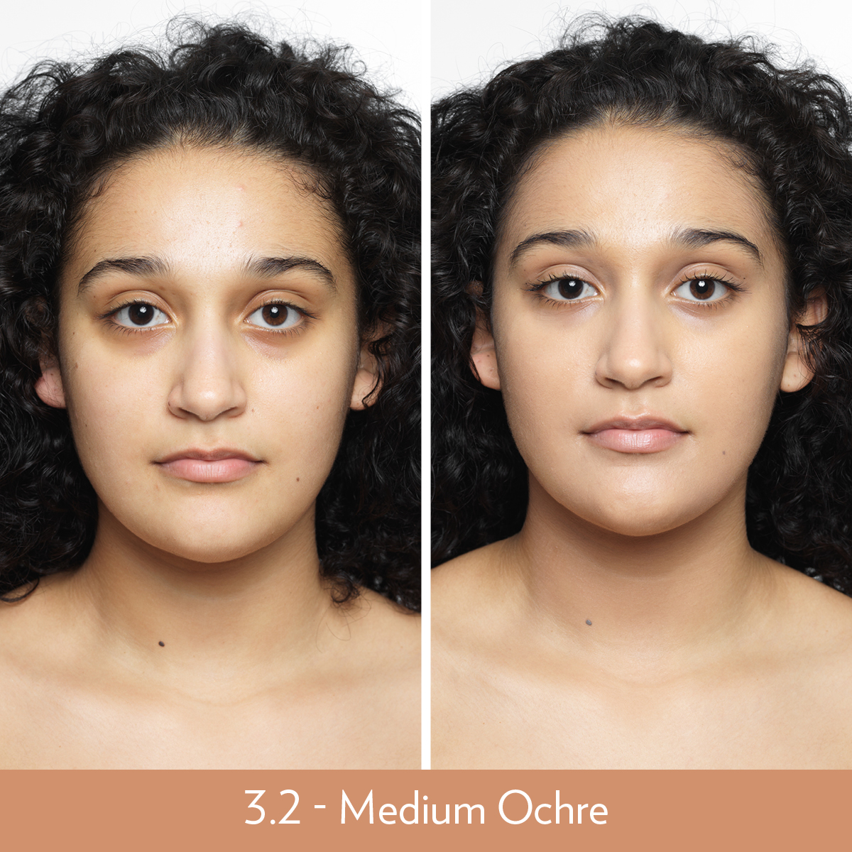 Nu Skin BB+ Skin Loving Foundation 3.2 Medium Ochre Before and After