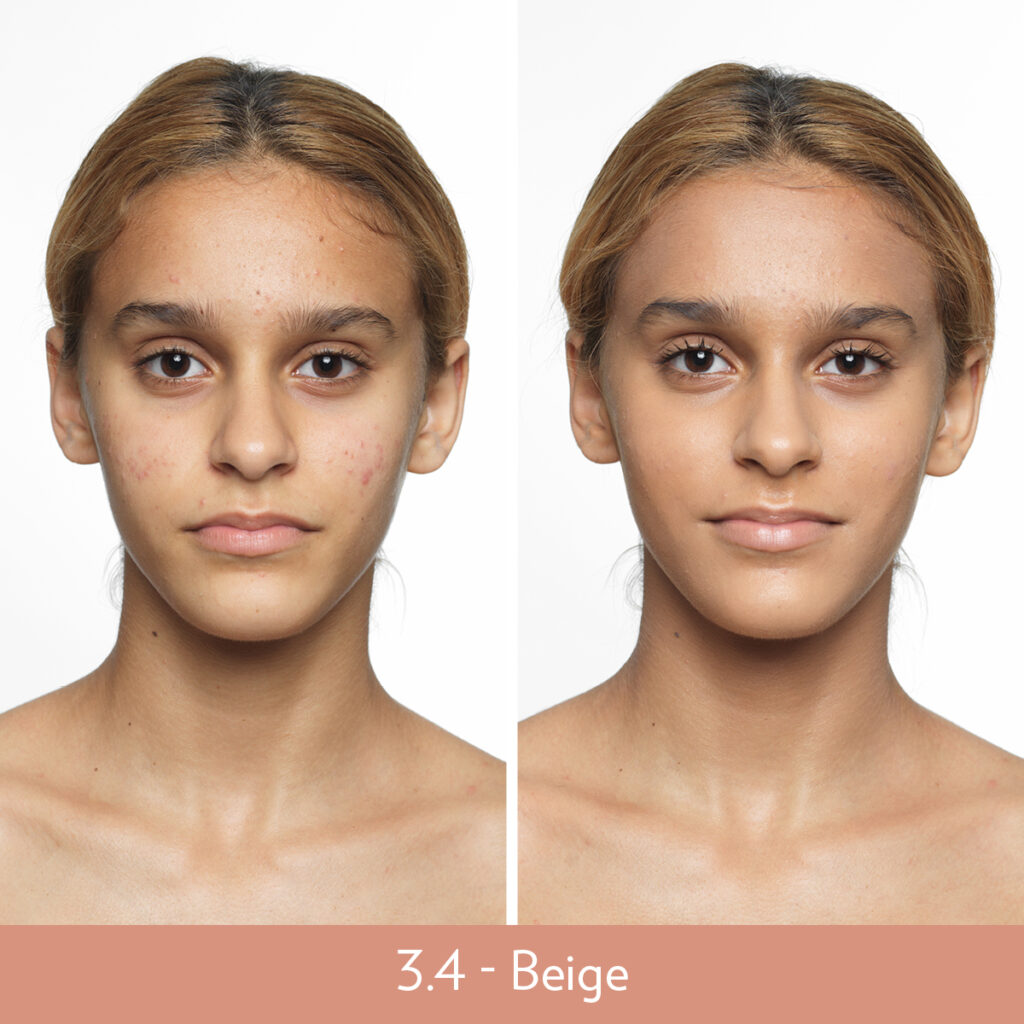 Nu Skin BB+ Skin Loving Foundation 3.4 Beige Before and After