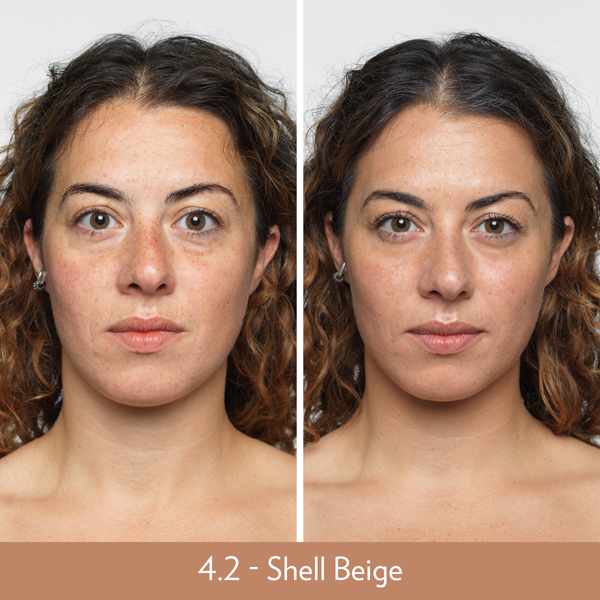 Nu Skin BB+ Skin Loving Foundation 4.2 Shell Beige Before and After