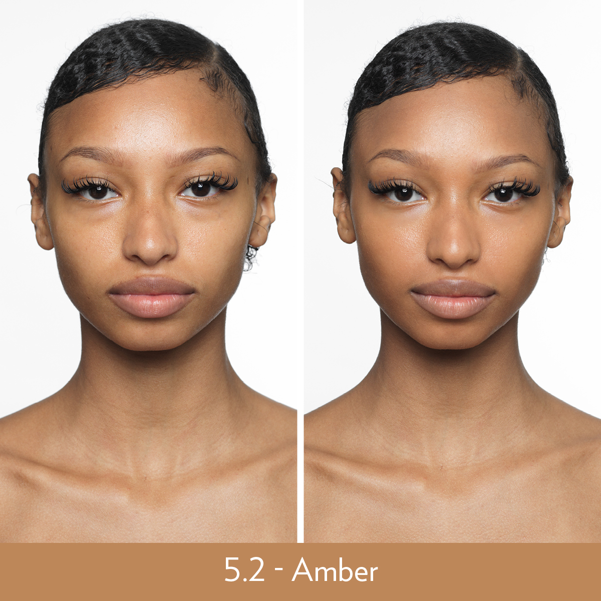 Nu Skin BB+ Skin Loving Foundation 5.2 Amber Before and After