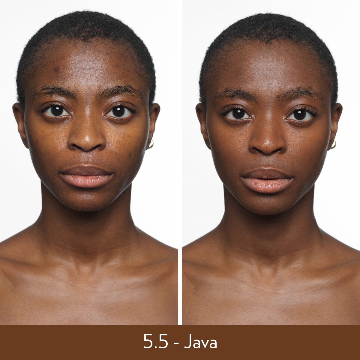 Nu Skin BB+ Skin Loving Foundation 5.5 Java Before and After