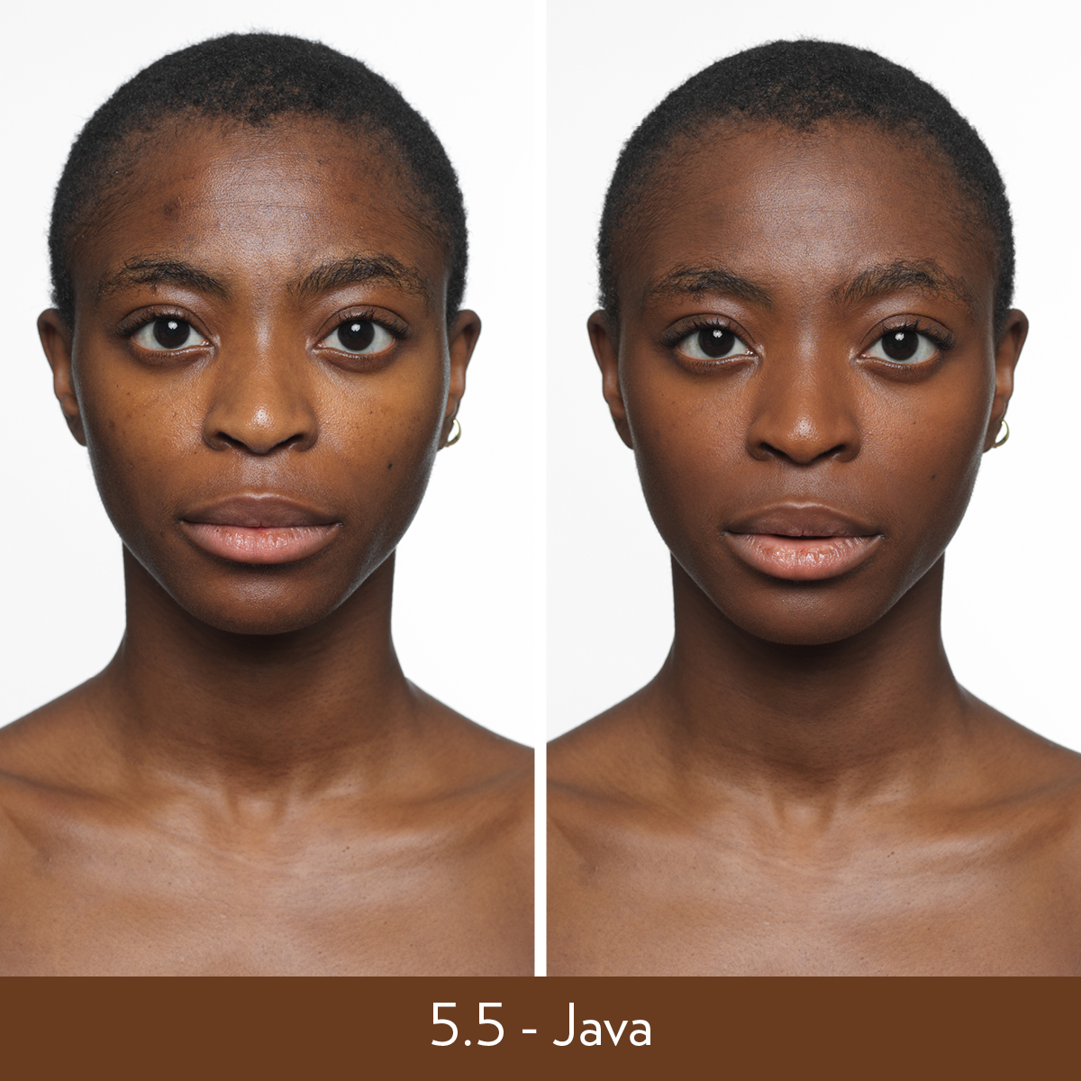 Nu Skin BB+ Skin Loving Foundation 5.5 Java Before and After