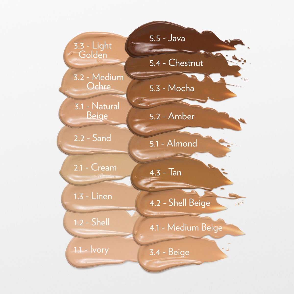 Nu Skin Nxu Colour Bioadaptive BB Loviong Foundation All Swatches Europe