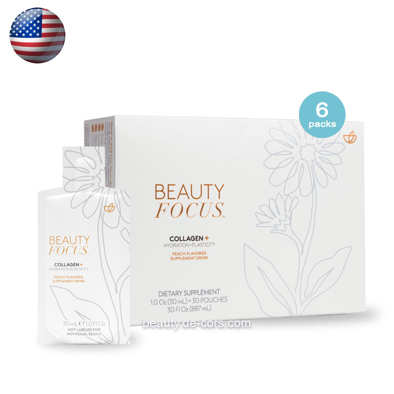 Beauty Focus Collagen+ (USA) - Liquid, 30 pouches in one box. Total 120 pouches.