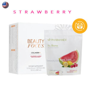 Nu Skin Beauty Focus Collagen+ (Strawberry) Nu Biome Subscription Kit USA